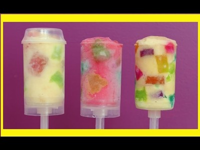 RAINBOW JELLO PUDDING POPS! Frozen Ice lolly block pop by Charli's Crafty Kitchen