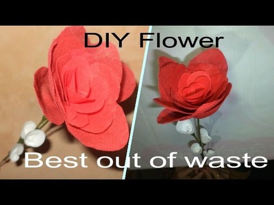 DIY Flower !Best out of waste!