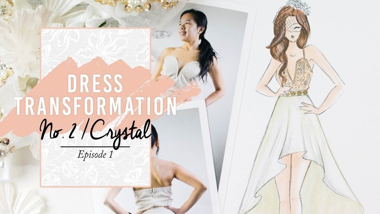DIY Lace Prom Dress Sketch | Thrifted Transformation No. 2 Crystal. Ep. 1