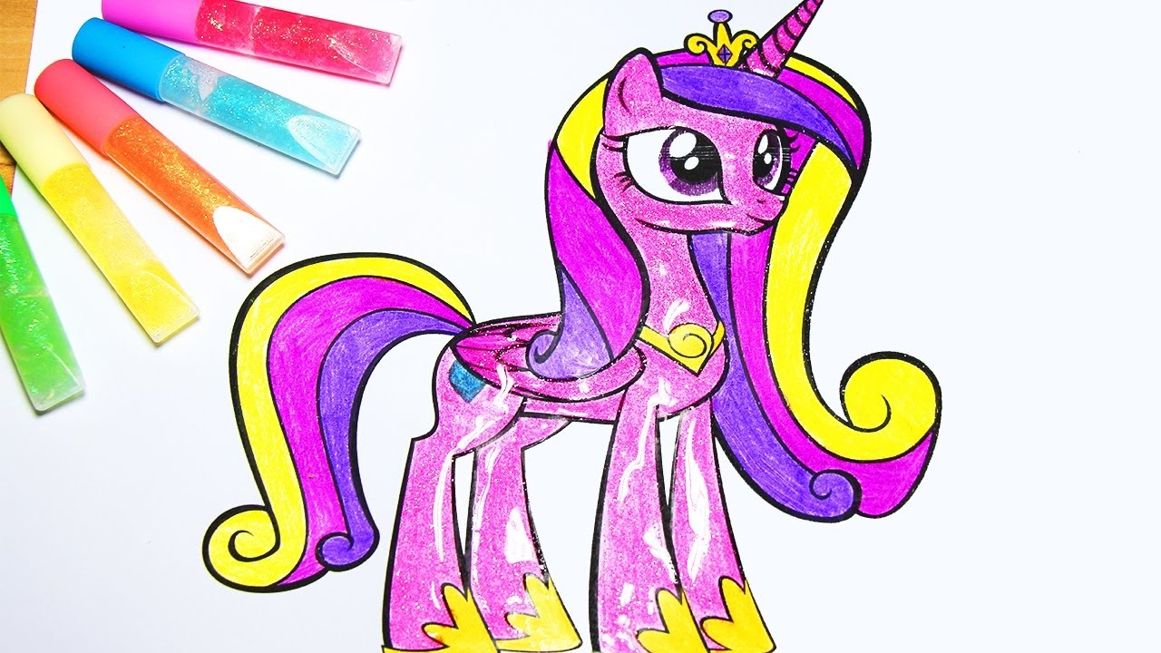 DIY My Little Pony Coloring Book : Arts for kids : How to color Princess Cadance Equestria Girl!