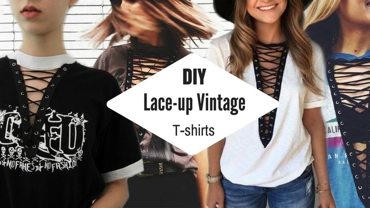 DIY VINTAGE LACE-UP GRAPHIC T-SHIRTS | BeyondStyle