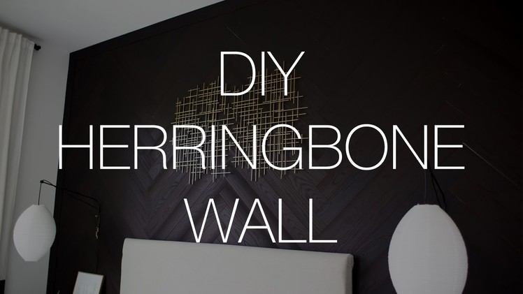 DIY Wood Herringbone Wall
