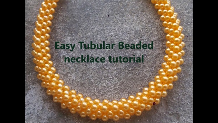 Easy tubular beaded necklace or bracelet tutorial