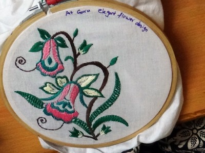 Embroidery Art -  Hand Embroidery -   Elegant flower design