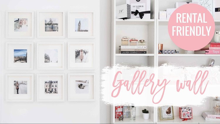 Gallery wall tutorial | no tools needed & rental friendly | Style playground