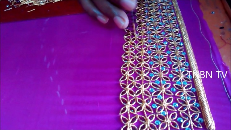 Hand embroidery tutorial for beginners, zardozi embroidery, mirror work blouses online shopping