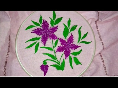Hand embroidery variation of Romanian stitch( shefali stitch)