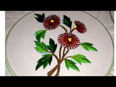 Hand embroidery variation of Romanian stitch 2 chemanthi stitch
