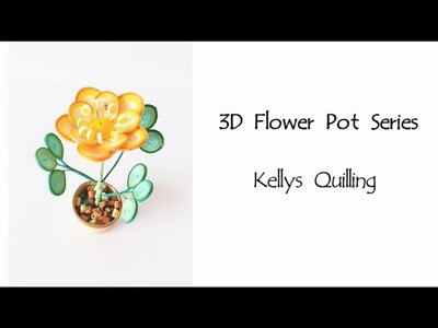 HD - 3D Quilling Flower Pot Series Quilling Flower Pot 17
