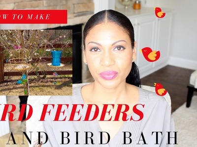 How to make a Bird Feeder & Bird Bath: Dollar Tree DIYs