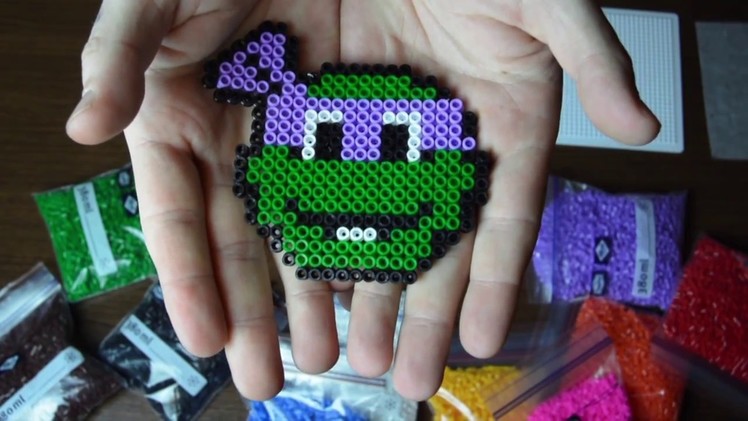 How to make a ninja turtle with Hama. Tortuga ninja con Hama