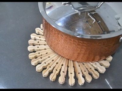 How to Make a Wood Clothespin Trivet Tutorial