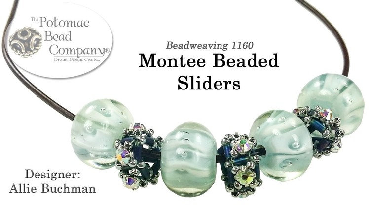 Montee Beaded Sliders (Beaded bead tutorial for necklaces.bracelets)