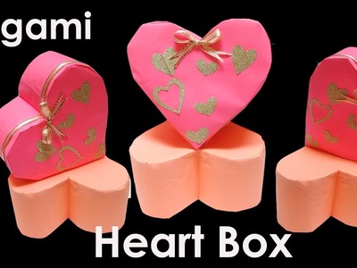 Origami Heart Box | Valentines Chocolate Box | Heart Shaped Box | Origami Heart | 3d origami