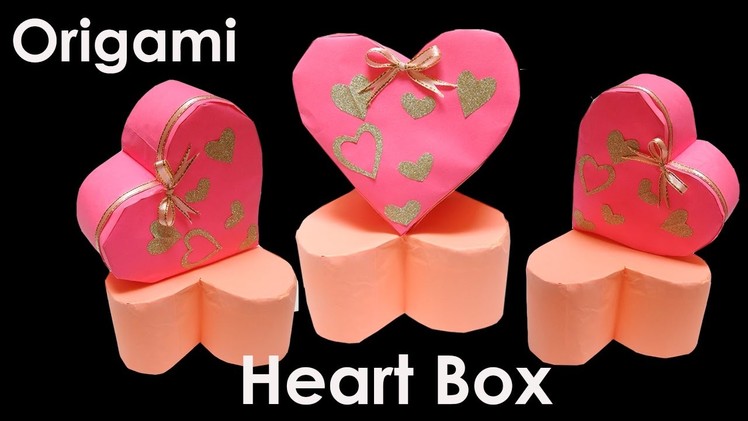 Origami Heart Box | Valentines Chocolate Box | Heart Shaped Box | Origami Heart | 3d origami