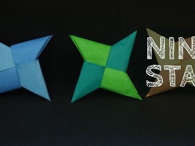 Origami ninja star - origami super spinning ninja star - origami 4 point ninja star