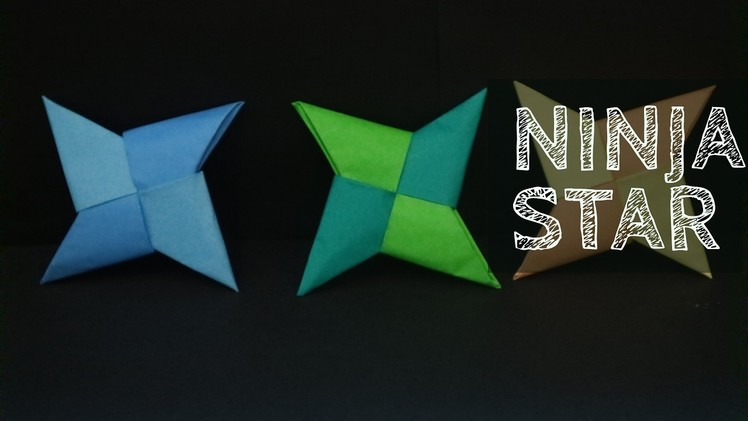 Origami ninja star - origami super spinning ninja star - origami 4 point ninja star