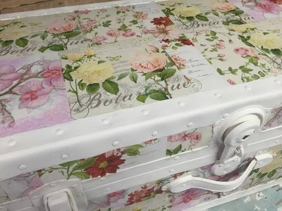 Patchwork-Style Decoupage Trunk