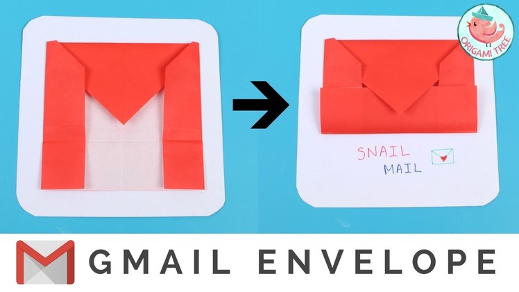 ✉️️ Super Easy Origami Envelope Tutorial ✉️️ Origami Gmail App Badge (Seals with NO glue. tape!!)