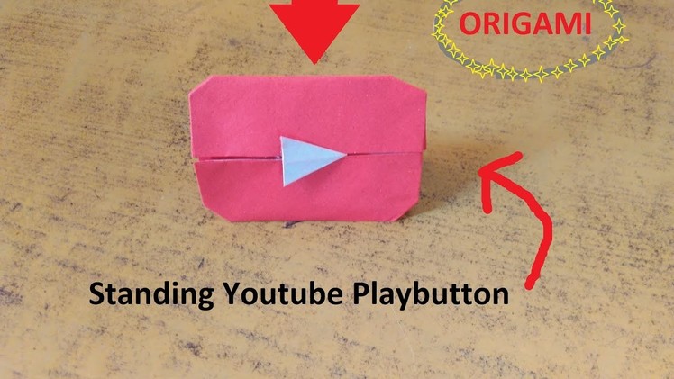 Youtube Play Button (Standing show piece) Origami.Paperfolding