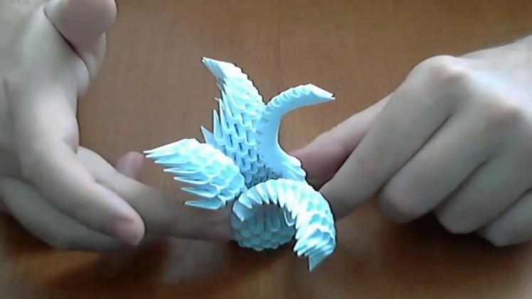 3D Origami small Swan tutorial (model 1)