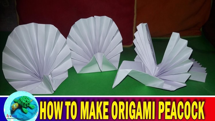 3D PEACOCK WITH ORIGAMI PAPER FOLDING