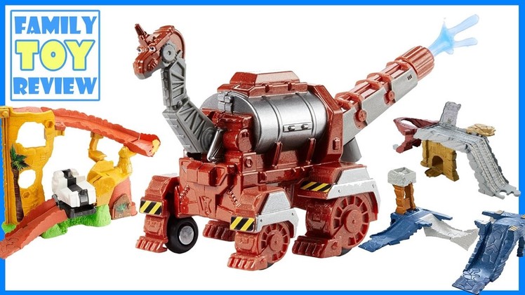 Dinotrux Toys - DiY Hydrodon Rescue Launch Out Playset - RAre Dinotrux Firesaurus Hydrodon Playset