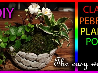 DIY Clay Pebble Plant Pot