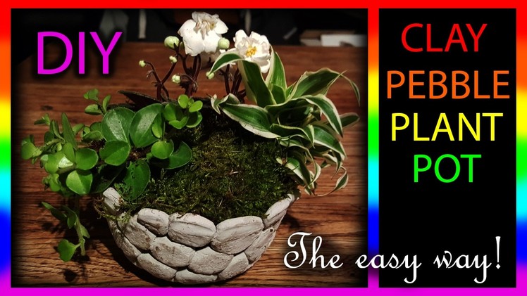 DIY Clay Pebble Plant Pot