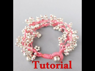 Tutorial Cherry Blossom Bracelet ep1 การทำสร้อยข้อมือดอกซากุระด้วยเชือกเทียน.