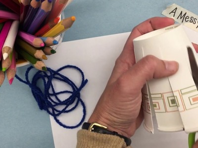 A Messy Art Room: Paper Cup Weaving
