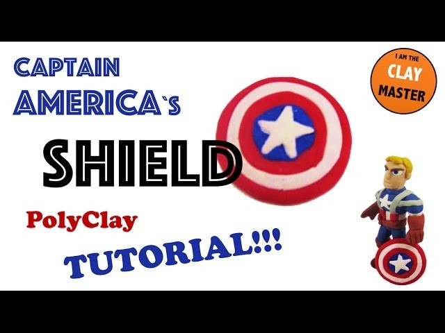 Captain America`s SHIELD ESCUDO Tutorial (Polymer Clay, Plastilina)