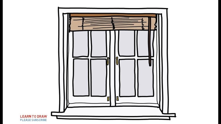 Easy Step For Kids How To Draw a Windows With Blinds