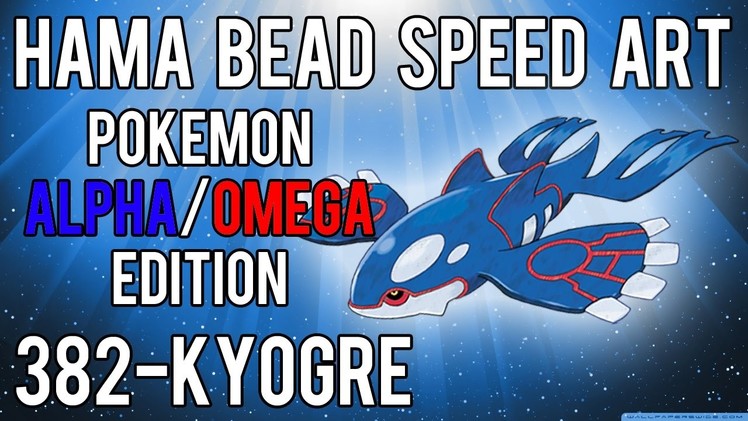 Hama Bead Speed Art | Pokemon | Alpha.Omega | Timelapse | 382 - Kyogre (Legendary)