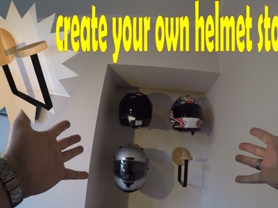 How to create your own helmet storage. helmet wall mount. helmet rack