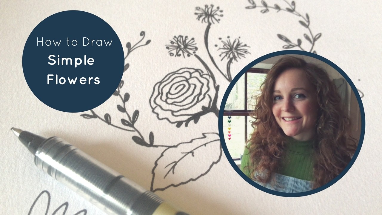 How To Draw Simple Flowers Roses, Vines, Dandelions & Daisies