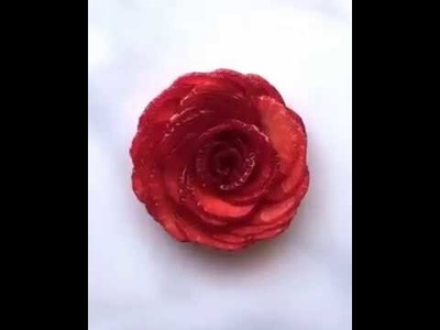 How to make a strawberry rose.