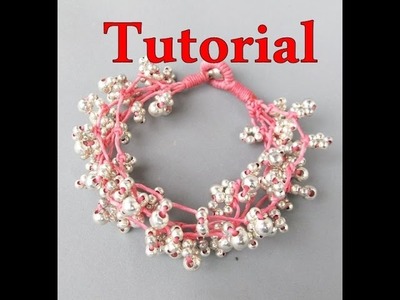 Tutorial Cherry Blossom Bracelet ep2 การทำสร้อยข้อมือดอกซากุระจากเชือกเทียน.