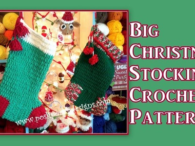 Big Christms Stocking Crochet Pattern