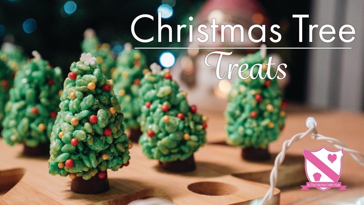Christmas Tree Marshmallow Treats - In The Kitchen With Kate