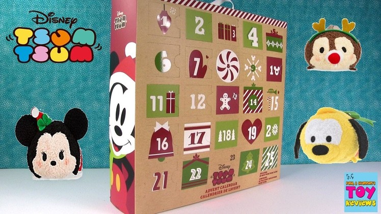 Disney Tsum Tsum Exclusive Plush Advent Calendar Unboxing Opening Toy Review | PSToyReviews