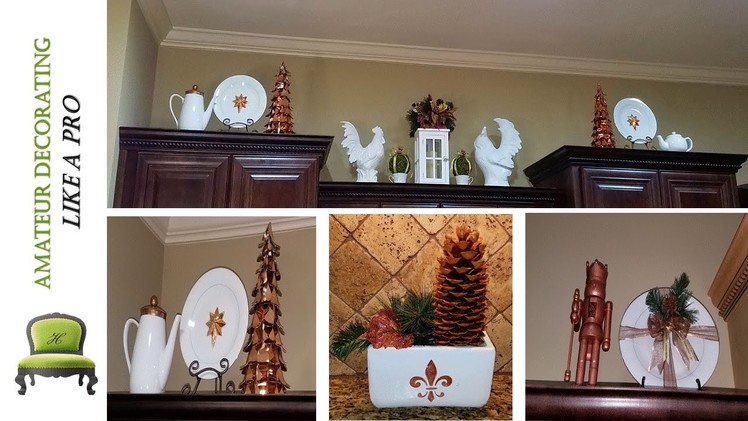 DIY Decorating Cabinet Ledges For Christmas 2016
