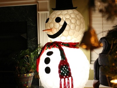 DIY PLASTIC CUP SNOWMAN | FUN CHRISTMAS PROJECTS