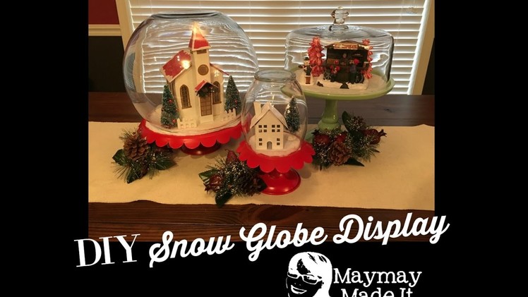 DIY Snowglobe Displays For Christmas