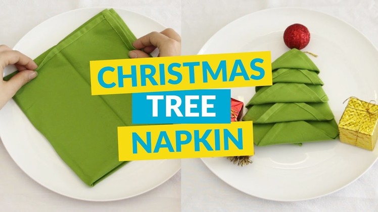Easy Christmas Tree Napkin For The Dinner Table!