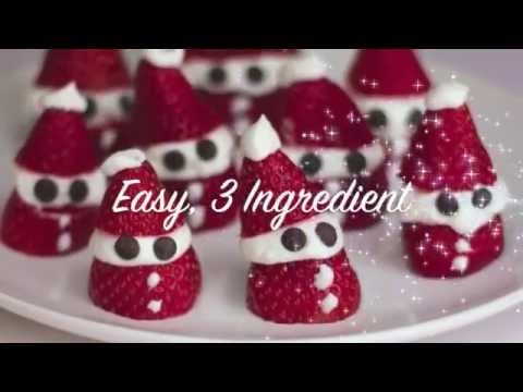 Fat Burning Foods | 3 Ingredient Strawberry Santas! Cute Christmas Recipe