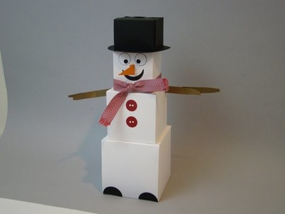 Gift Box Punch Board Snowman