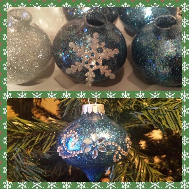 Glitter Christmas Ornament DIY