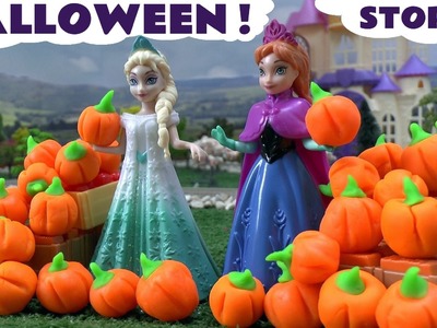 Halloween Play Doh Disney Frozen Stories | Peppa Pig and Thomas and Friends Toy Trains