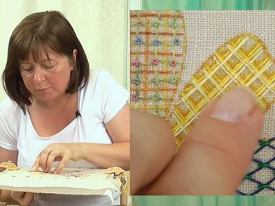 Hand Embroiderey - Trellis Pattern #8